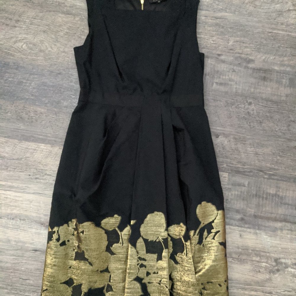 Elie Tahari Black and Gold Cocktail dress
